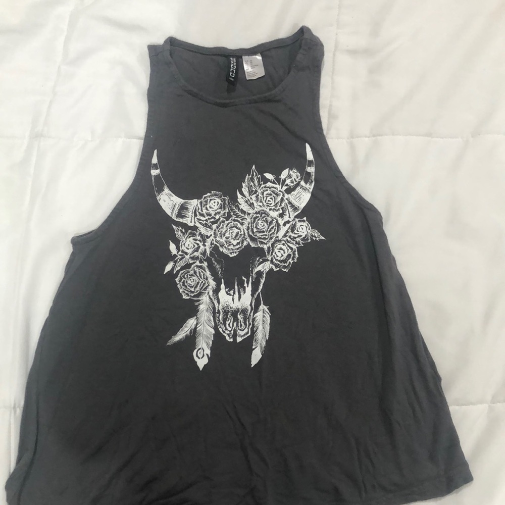 Dark grey tank top from H&M